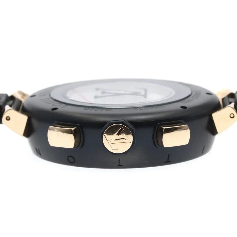 LOUIS VUITTON Tambour Damier Cobalt QA090 Automatic Men's Watch_883864